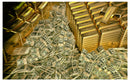 Cuadro Decorativo Dinero, Billetes y lingotes de oro