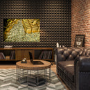 Cuadro Decorativo Dinero, Billetes y lingotes de oro