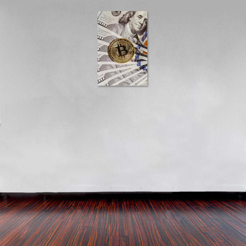 Cuadro Decorativo Dinero, Bitcoin Benjamin Franklin