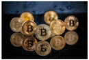 Decorativo Dinero, Bitcoins reflejo