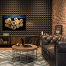 Cuadro Decorativo Dinero, Bitcoins con reflejo