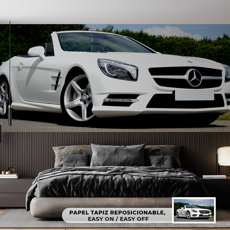 Decorativo Motor Lovers, Mercedez Benz blanco