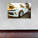 Cuadro Decorativo Chevrolet blanco a velocidad