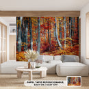 Cuadro Decorativo, bosque amarillo otoño