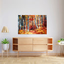 Cuadro Decorativo, bosque amarillo otoño
