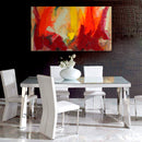 Cuadro Decorativo Abstracto, pinceladas cálidas