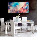 Cuadro Decorativo Abstracto, Azul con Rojo