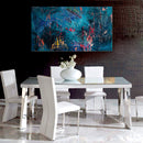 Cuadro Decorativo Abstracto, Azul con Negro