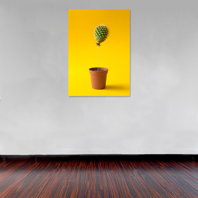 Cuadro Decorativo Minimalista, Cactus en maseta