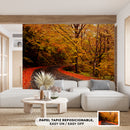 Decorativo Otoño, camino amarillo