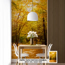 Cuadro Decorativo Otoño, camino de hojas amarillas