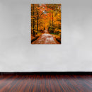 Cuadro Decorativo Otoño, camino de hojas