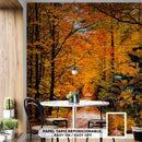 Cuadro Decorativo Otoño, camino de hojas