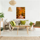 Cuadro Decorativo Otoño, camino de hojas