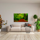 Cuadro Decorativo, Camino rojo por el bosque