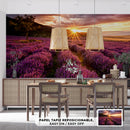 Cuadro Decorativo Primavera, Campos de lavanda, sunset