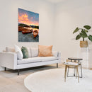 Cuadro Decorativo Canoas a la orilla del río