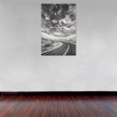 Cuadro Decorativo Blanco y negro, paisaje carretera