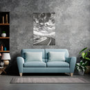 Cuadro Decorativo Blanco y negro, paisaje carretera