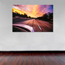 Cuadro Decorativo Carro a Velocidad por carretera