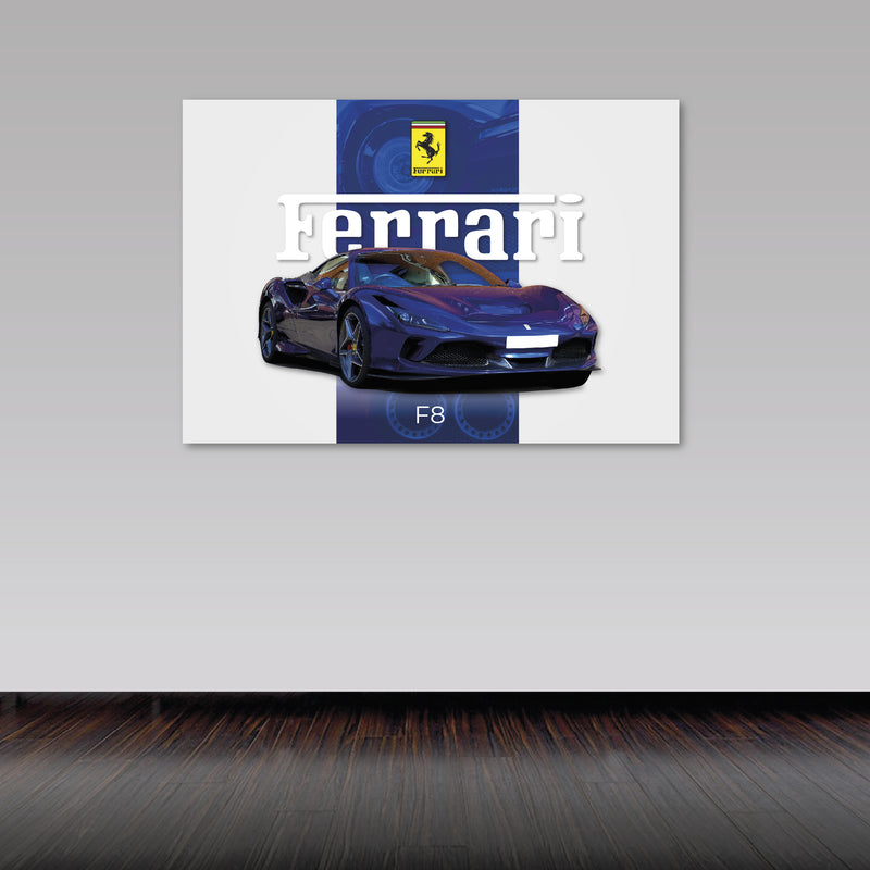 Cuadro Decorativo Contraste Ferrari azul