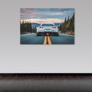 Cuadro Decorativo Vehículo deportivo blanco paisaje