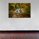 Cuadro Decorativo Otoño, cascada en el bosque
