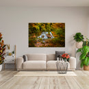 Cuadro Decorativo Otoño, cascada en el bosque