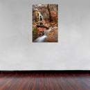 Cuadro Decorativo Otoño, cascadita en el bosque