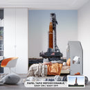 Decorativo espacial, cohete estacionado