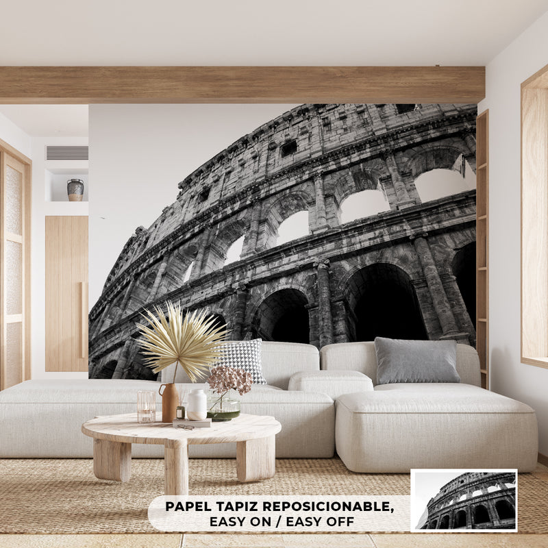 Cuadro Decorativo Blanco y negro, Coliseo romano