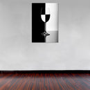 Cuadro Decorativo copa blanco y negro