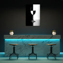 Cuadro Decorativo copa blanco y negro