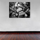 Cuadro Decorativo Blanco y negro, corchos de vino