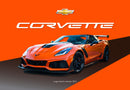 Cuadro Decorativo Contraste Corvette naranja