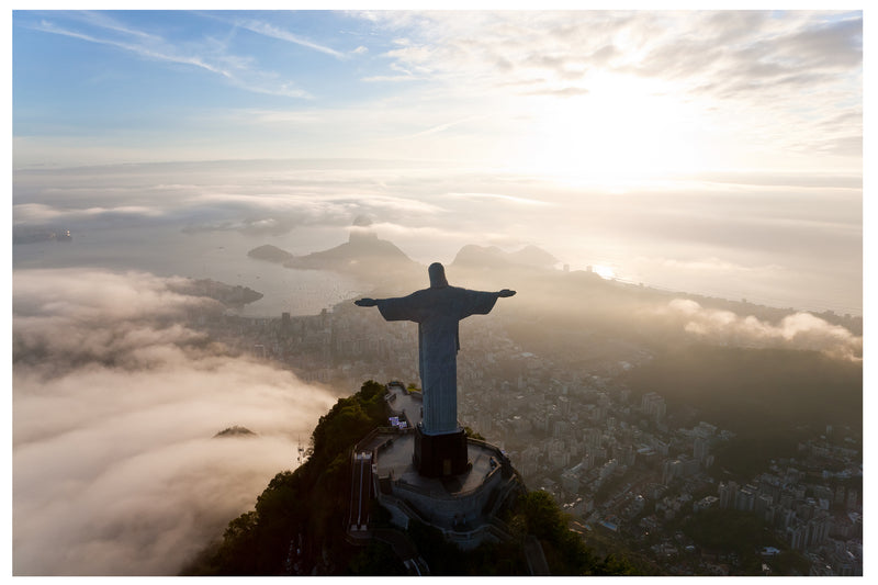 Cuadro Decorativo Monumento, Cristo Redentor, sunset