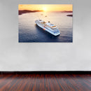 Cuadro decorativo, crucero en el atardecer