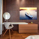 Cuadro decorativo, crucero en el atardecer