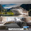 Decorativo, crucero y montañas