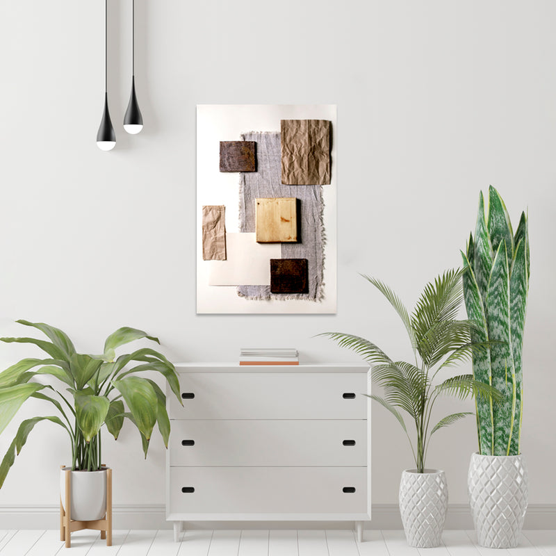 Cuadro Decorativo Minimalista, cuadrados de madera