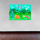 Cuadro Decorativo Infantil Pequeños Dinosaurios