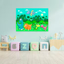 Cuadro Decorativo Infantil Pequeños Dinosaurios