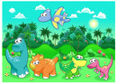 Cuadro Decorativo Infantil Pequeños Dinosaurios