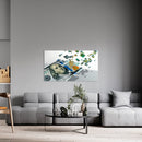 Cuadro Decorativo Dinero, Dólar en fragmentación