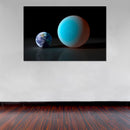 Cuadro Decorativo Espacial Planera Tierra y Neptuno
