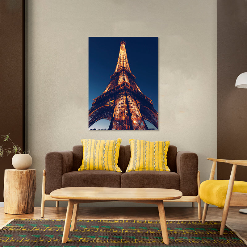 Cuadro Decorativo de Arte, Eiffel Iluminada