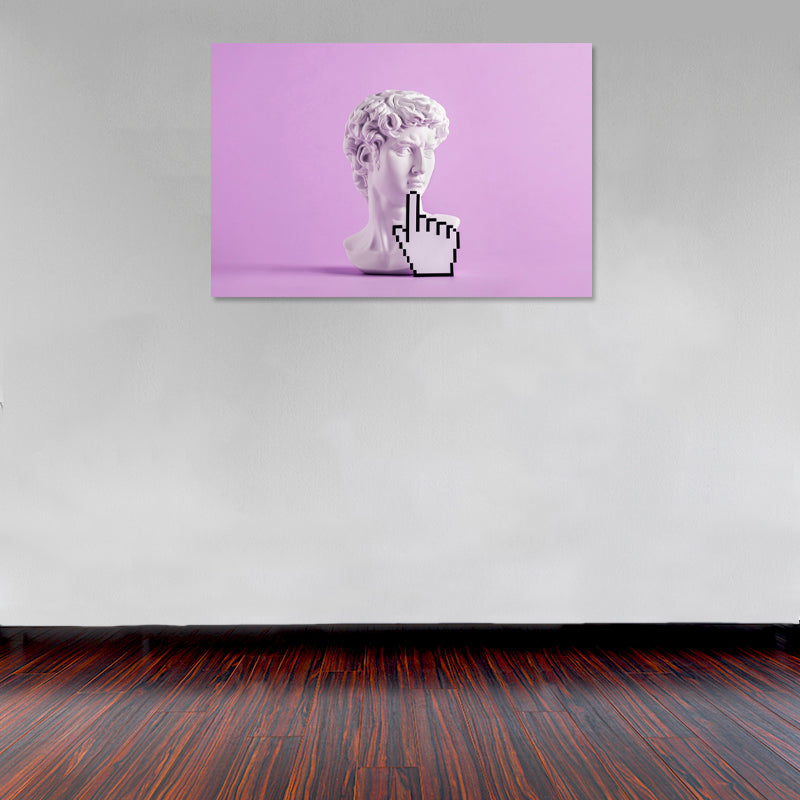Cuadro Decorativo Pop Art, El David futurista rosa