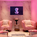 Cuadro Decorativo Pop Art, El David color fiusha