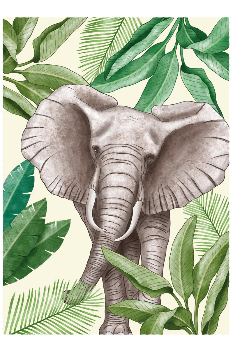 Cuadro Decorativo Infantil Elefante selva