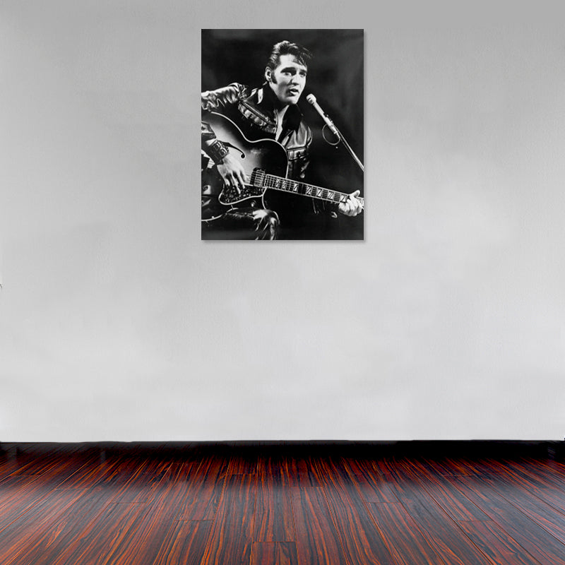 Cuadro Decorativo Música, Elvis Presley blanco y negro